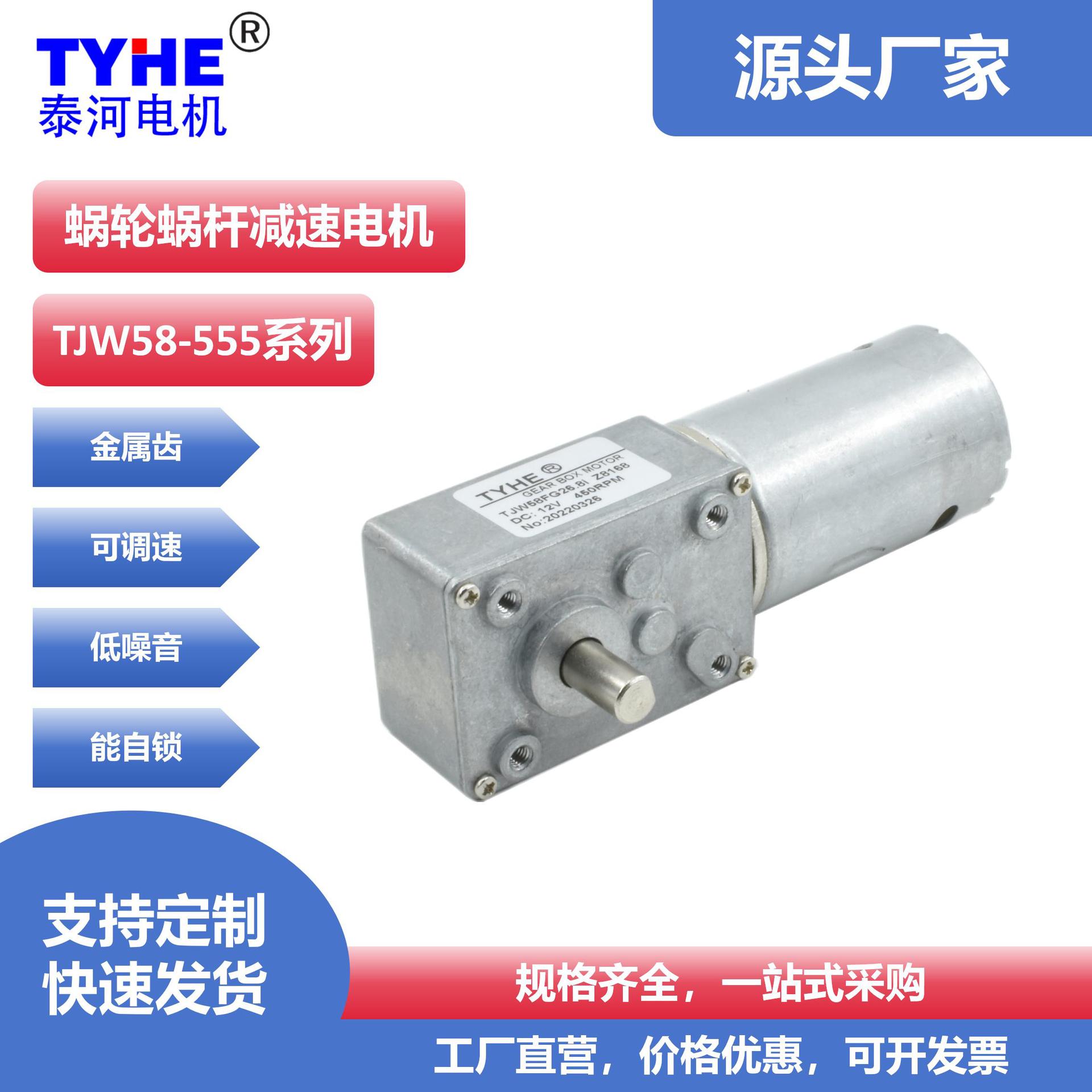 5840-555 DC 웜기어 모터 대형 토크 올 메탈 기어 마이크로 모터 12V24V