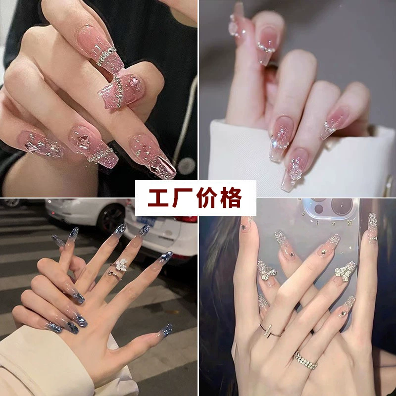 Хит продаж, маникюрные ногти в разных стилях Xiaohongshu ins, студенческие носимые ногти, съемные накладные ногти