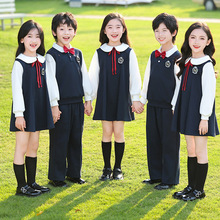 幼儿园园服中小学生校服套装春秋新款教师服工作服英伦学院风班服