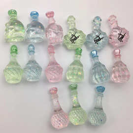 树脂仿真香水小瓶子发饰发夹微缩玩具小夜灯摆件厂家批发树脂配件