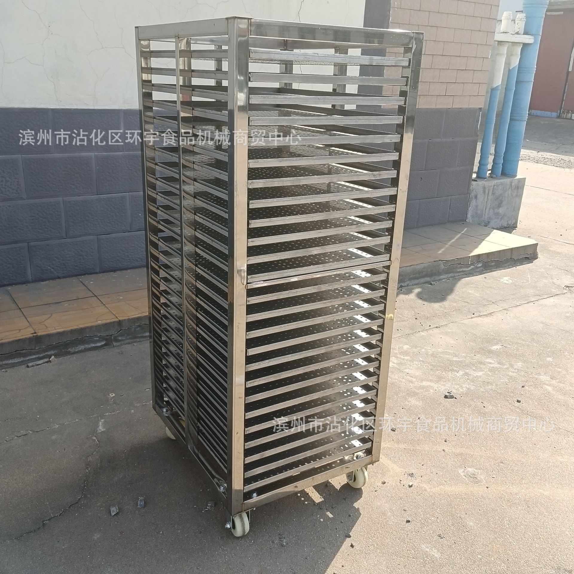 馒头蒸房架子车18层36盘馒头周转车菊花烘干架子车