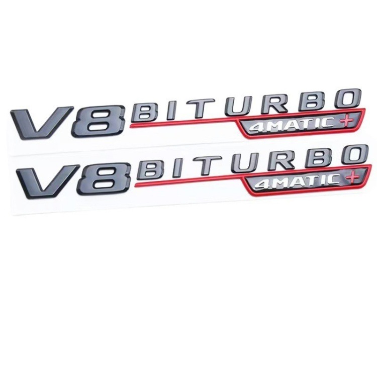 Suitable for Mercedes-Benz Modified Amg Fender Side Label V8 Biturbo4Matic+ Door Label Fender Car Sticker