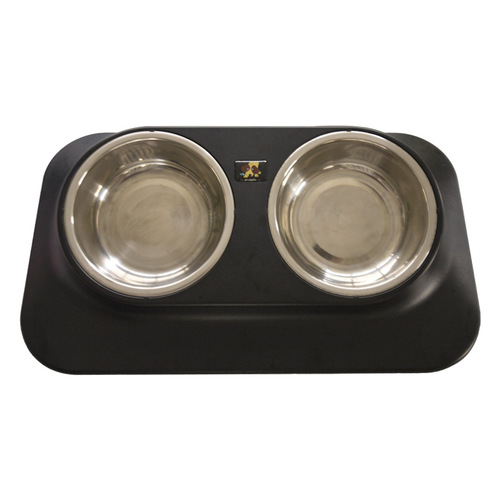 Cross-border new pet bowl stainless steel anti-slip cat and dog bowl pet tilt neck guard feeder pet supplies