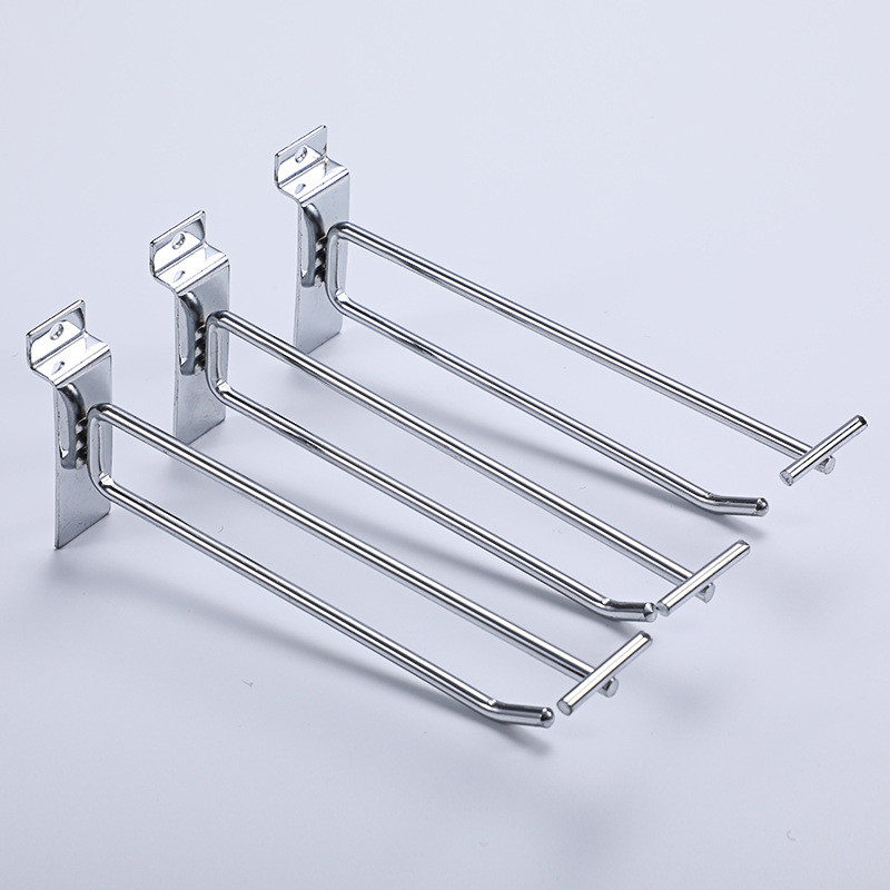 Directo de fábrica tablero de ranura de tablero universal línea doble gancho de estante de hardware centro comercial super tienda de departamento gancho multiusos