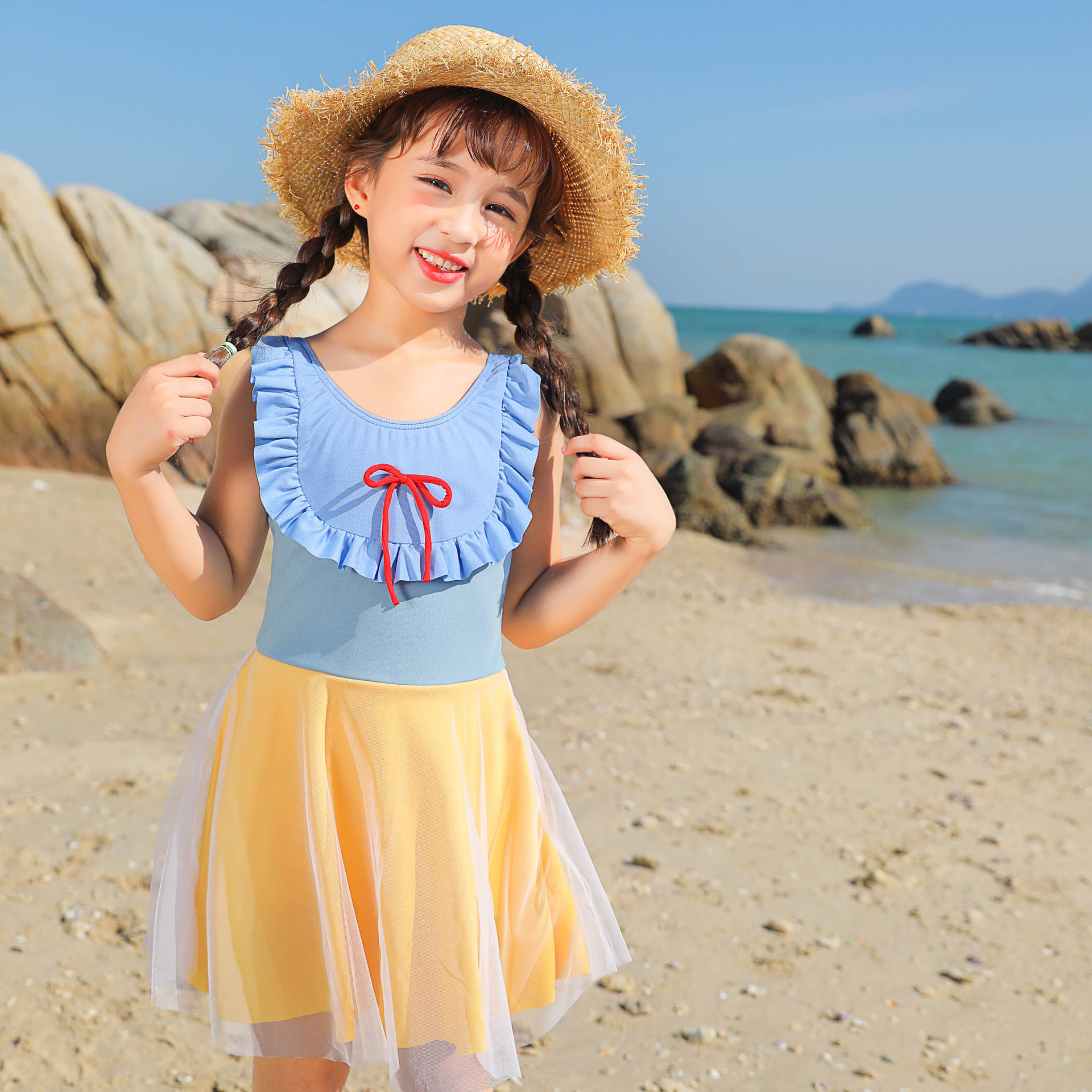 Children's cute quick dry beach swimwear