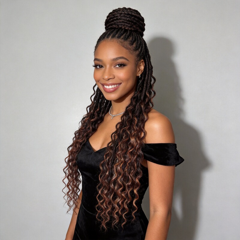 Long straight curly hair extensions River Locs, European and American wigs, long curly hair, African dreadlocks, crochet braids