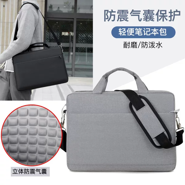 Foreign Trade 15.6inch Thickened Air Bag Laptop Bag Shoulder Crossbody Satchel Multi-Functional Laptop Bag Wholesale