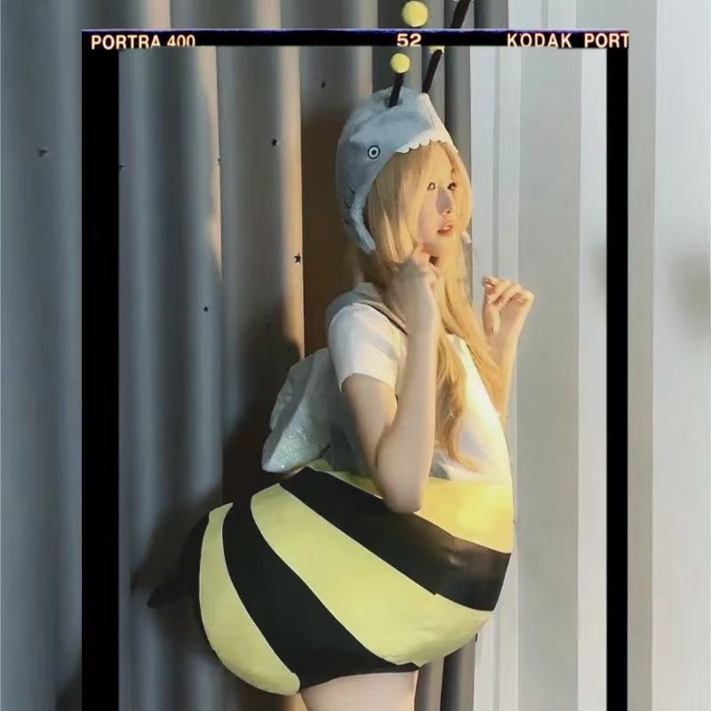 网红鲨bee蜜蜂人偶鲨鱼服装公仔玩偶服穿戴套装创意演出儿童成人
