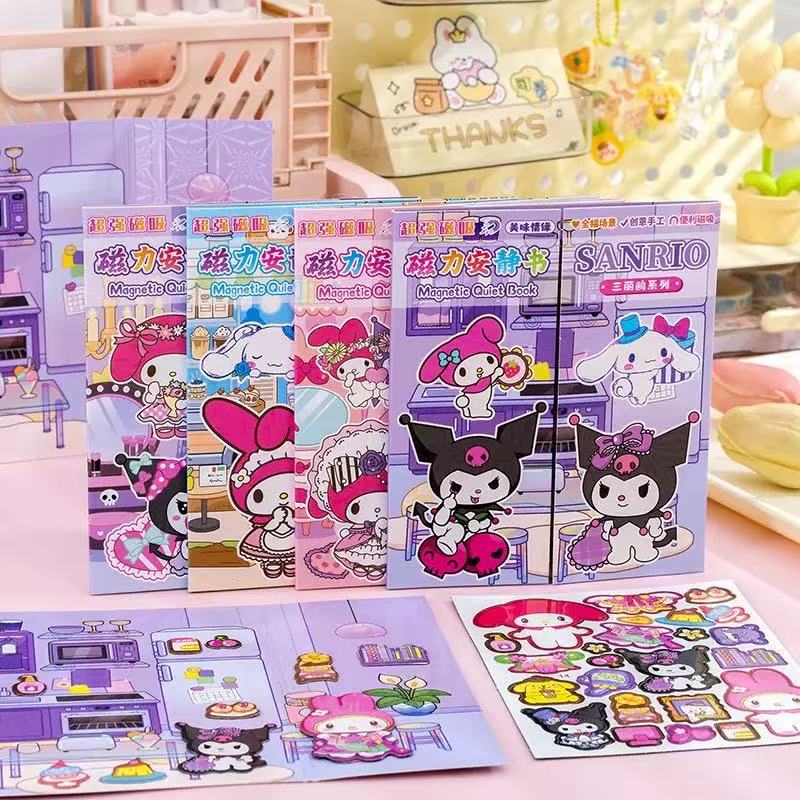 Doble puerta magnética silenciosa DiDi libro manual de dibujos animados de absorción juguetes para niños libros de mano al por mayor 2 yuanes