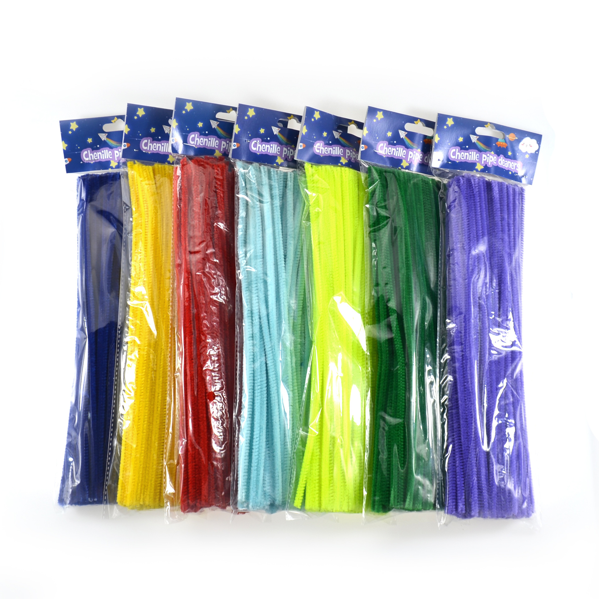 定制DIY毛绒条彩色毛条扭扭棒圣诞节装饰幼儿园儿童手工材料毛条