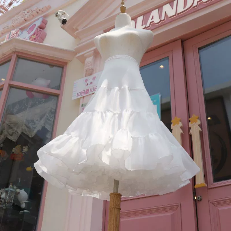 Лолита Пиратская ежедневная атласная Пиратская подтяжка без костей насильственная Регулируемая пухлая юбка Lo внутренняя мягкая юбка для девочек COS летняя юбка