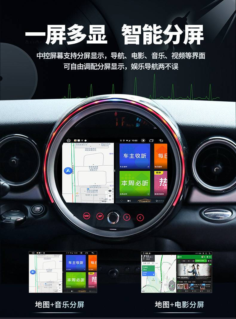 Applicable Models: Bmw Navigation, Android Navigation, Reversing Image, Android Navigation Mini 2015-2018