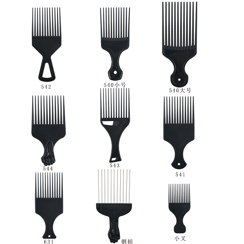 632 Manufacturer direct oil head comb hair salon styling pick fork comb big back head aircraft head insert comb foreign trade model