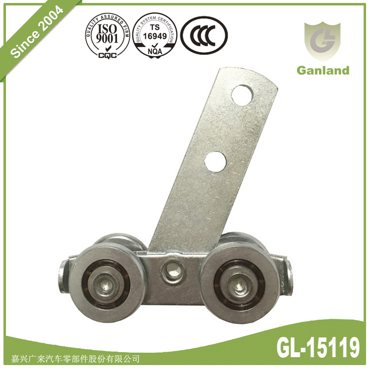 导轨双滑轮 软篷车配件 配30MM轨道 轴承钢滚珠 带防尘圈