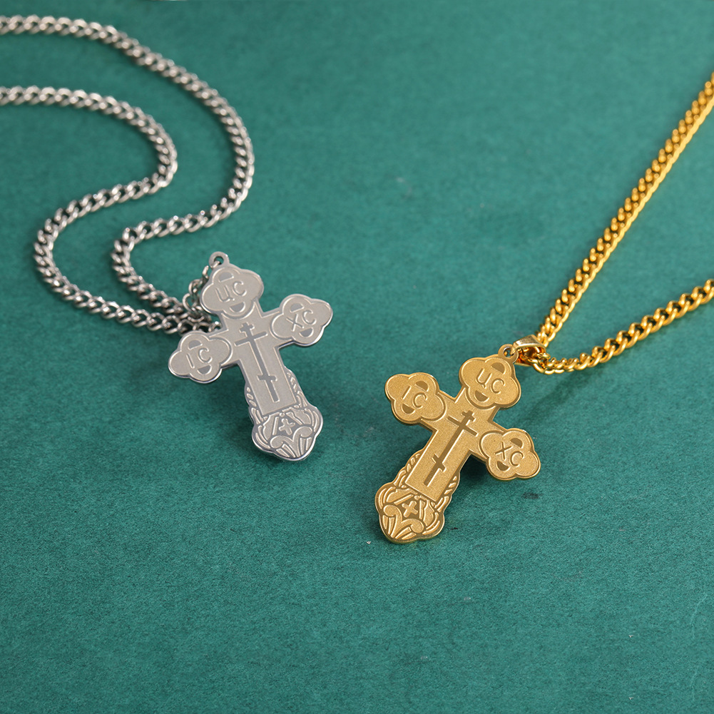 Cross Necklace For Men 304 Stainless Steel Pendant Jewellery_voghion.com