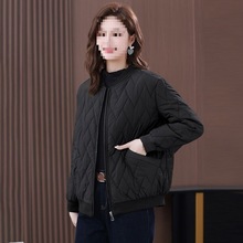 妈妈冬装轻薄羽绒棉服短款洋气中老年女装秋冬外套中年小棉袄棉衣