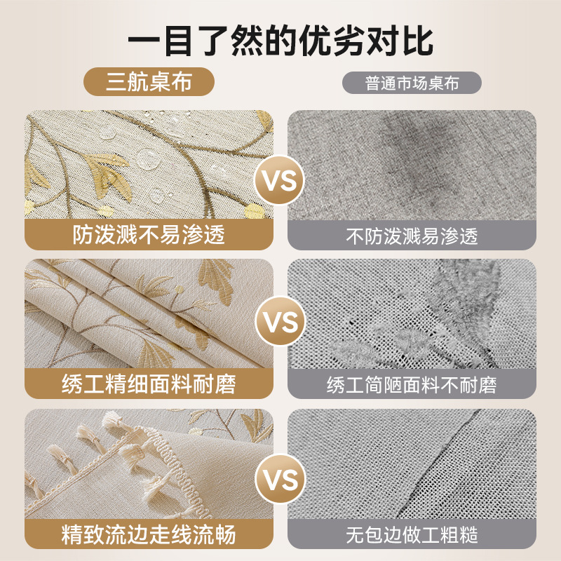 Nórdico impermeable a prueba de agua, polvo, tela de mesa resistente al desgaste, mesa de té, tela de mesa rectangular, tela de mesa de Año Nuevo 2026.