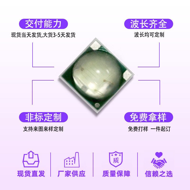 3535���� ��XPE���� �̹�520-530NM ��֧�� 3W����led������Ƭ