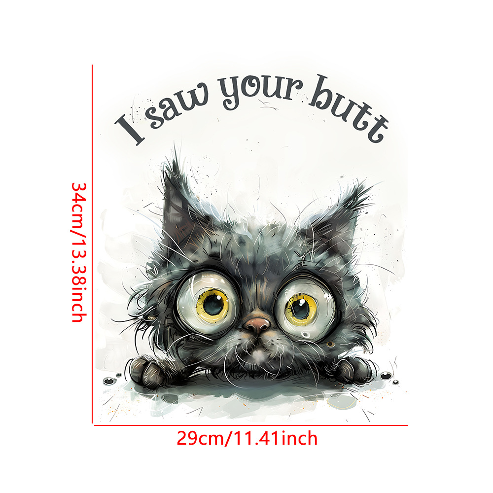 Sticker mural décoratif transfrontalier créatif 3D chat, animal, pour salle de bain, toilettes ou maison - Autocollant imperméable_voghion.com