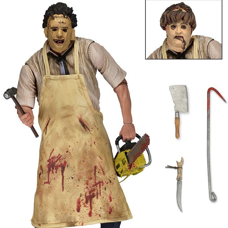 NECA徳州チェーンソー人狂皮顔Leatherface 40周年版フィギュア人形人形人形人形|undefined