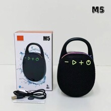 跨境新款M5迷你手提蓝牙音箱无线便携户外低音炮插卡RGB灯小音响