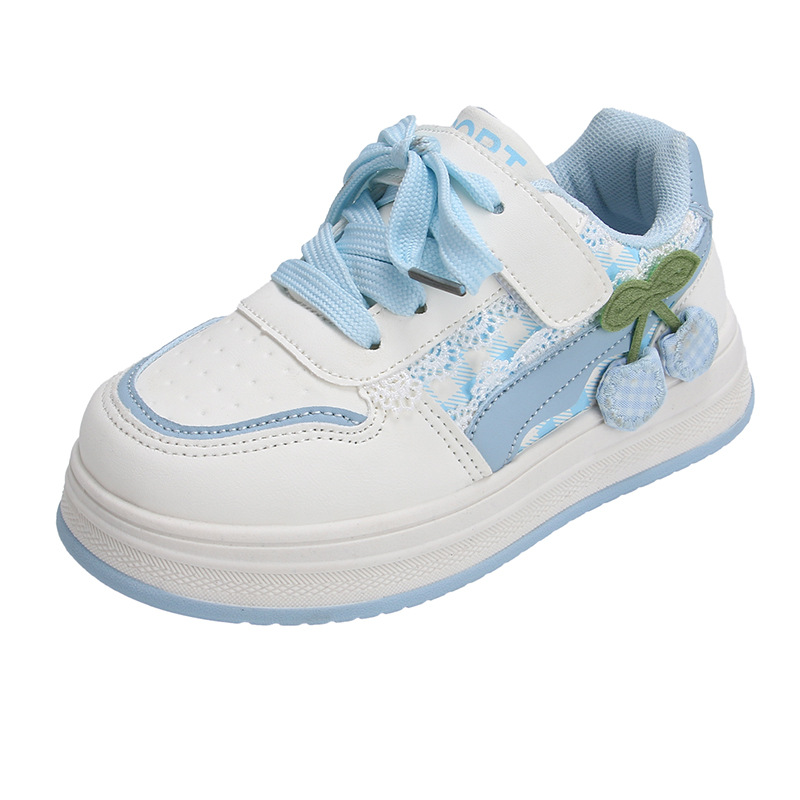 Zapatos blancos para niñas Primavera y otoño 2025 nuevos zapatos deportivos para niños zapatillas de deporte de moda para niñas zapatos casuales de suela suave de todo fósforo