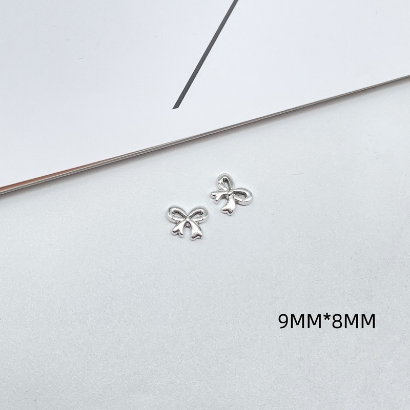 新しい電気メッキブライトシルバーリボンレター愛合金パッチペンダント diy ヘアピンブレスレットイヤリングアクセサリー|undefined