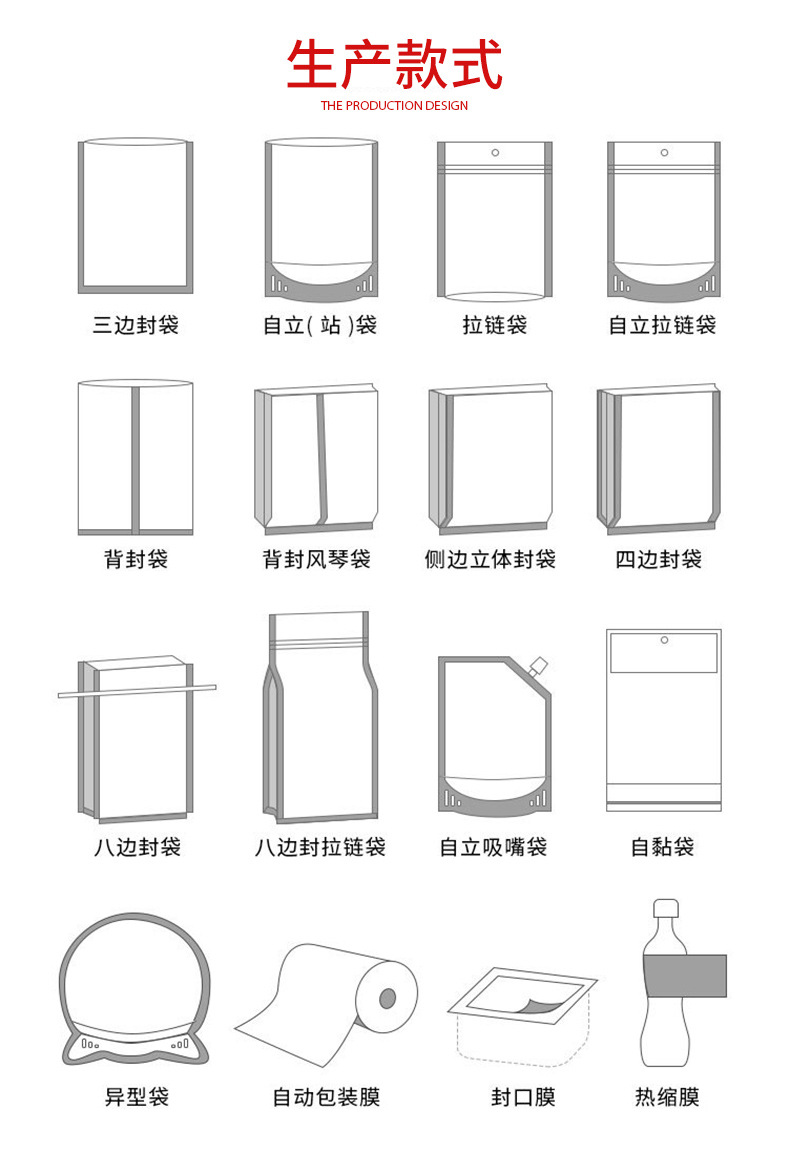 Transparent self-standing self-sealing bag, data cable, food packaging bag, snacks, grains and cereals, transparent plastic self-standing bone bag pic 15