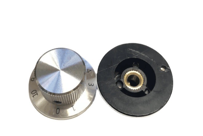 电位器金属旋钮帽 C5数字0-10铝旋钮37*19mm 铜芯6mm音响医疗设备