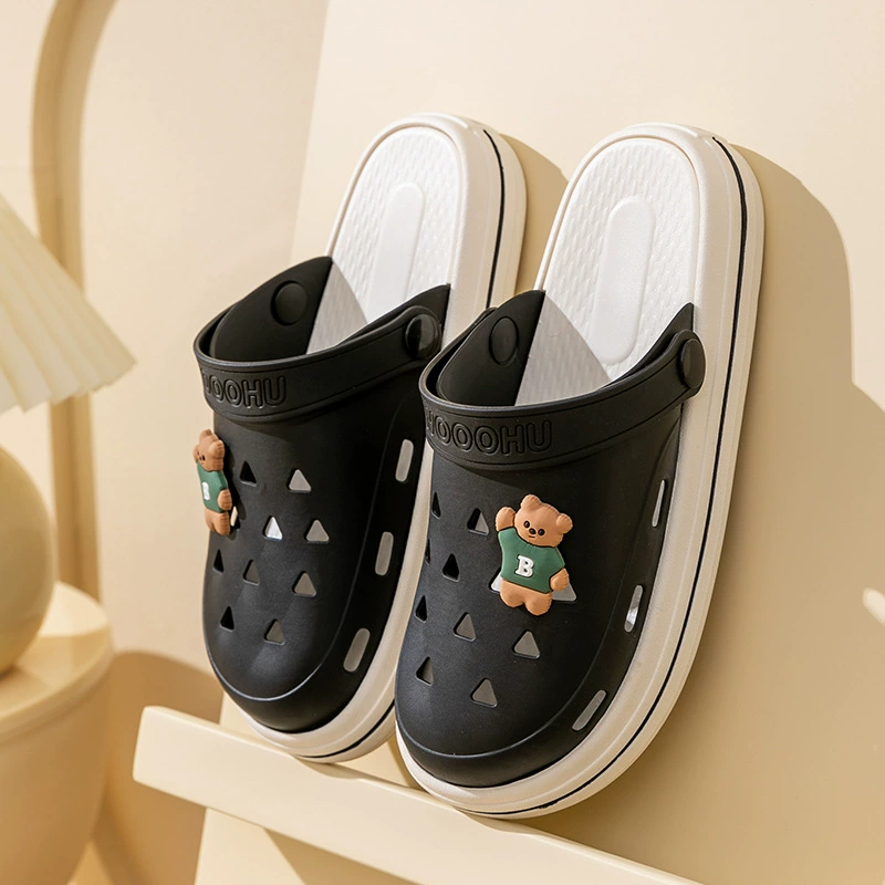 Трансграничный новый мультфильм женская летняя пещерная обувь с толстой подошной нескользящая большая голова сандалии мультфильм открытый пляжный бао