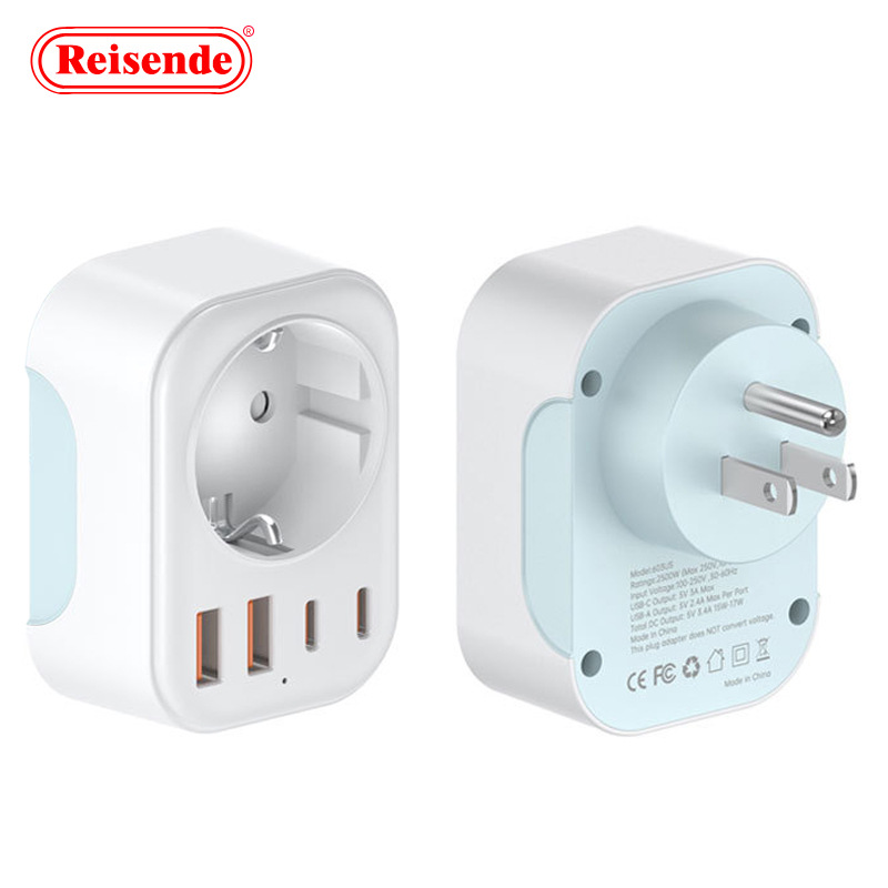 德式法式插头转换器 欧规转英规美规转换插头 欧标转美标墙壁插座