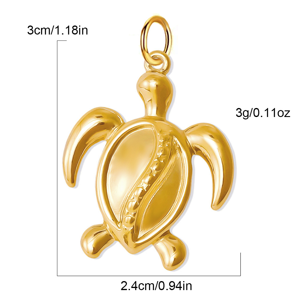 1 Piece Quantity 304 Stainless Steel Material Heart Shape, Dragonfly, Shell Pattern 1 Piece 304 Stainless Steel PVD Coated 18K Gold Real Gold Plated Heart Shape Dragonfly Shell Polished Pendant Chain DIY Jewelry Accessories