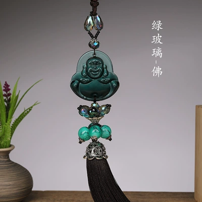 Car Pendant, Car hanging - green-glass-buddha-clearance-sale-wholesale-price