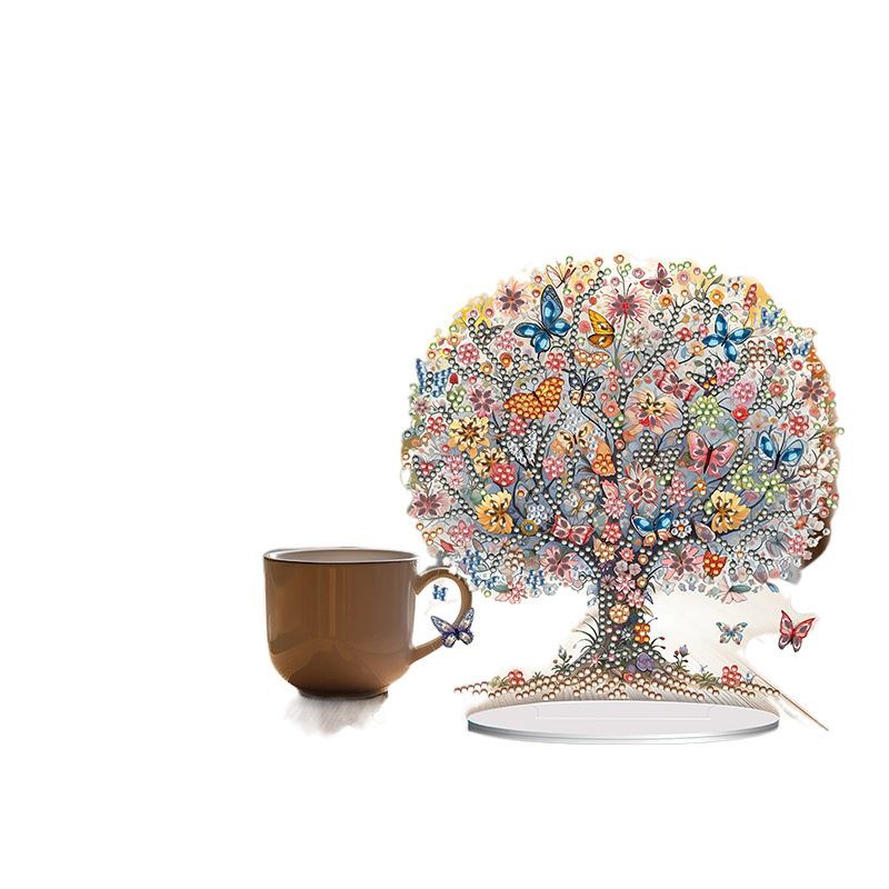 Transfronterizos nuevos dibujos de diamantes DIY hechos a mano perforación de árboles de cuatro estaciones 5D pintura de decoración de dormitorio certificación internacional