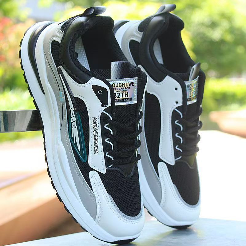 Zapatos deportivos para hombres primavera y otoño nuevos zapatos casuales de malla transpirables para hombres zapatos de moda amplio suela suave zapatos de viaje de carrera antideslizante