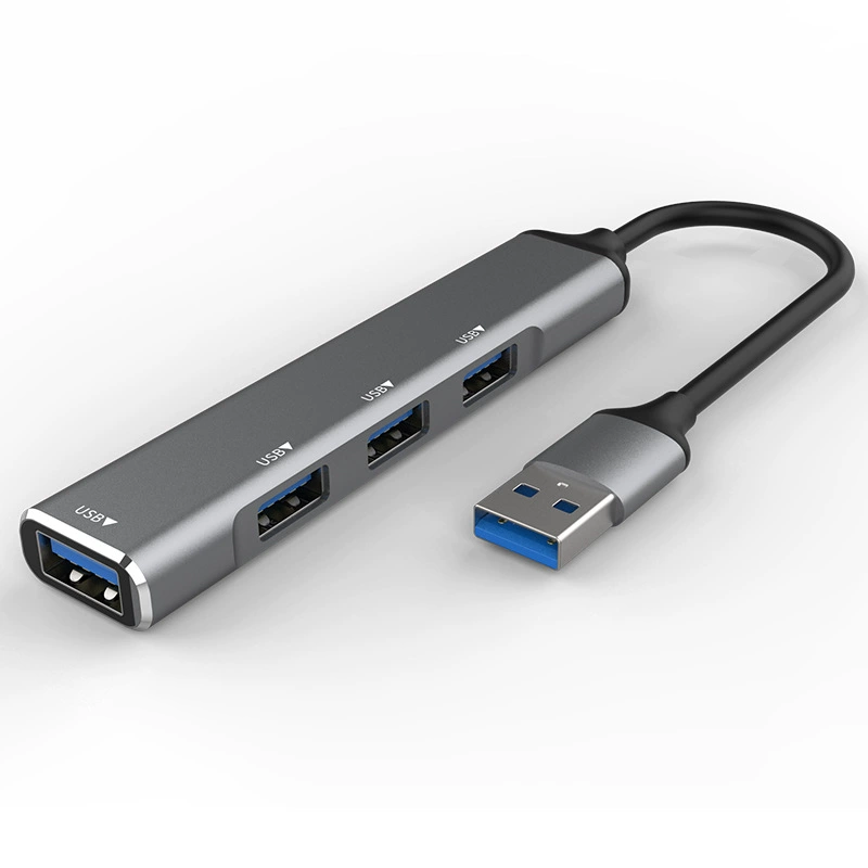 USB-хаб с 4 портами, разветвитель 3.0, подходит для компьютеров и ноутбуков, расширяет возможности Type-C до четырех портов.