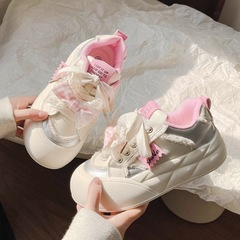 韩系板鞋女款2025新款小众不撞款百搭鞋子厚底小白鞋校园风面包鞋