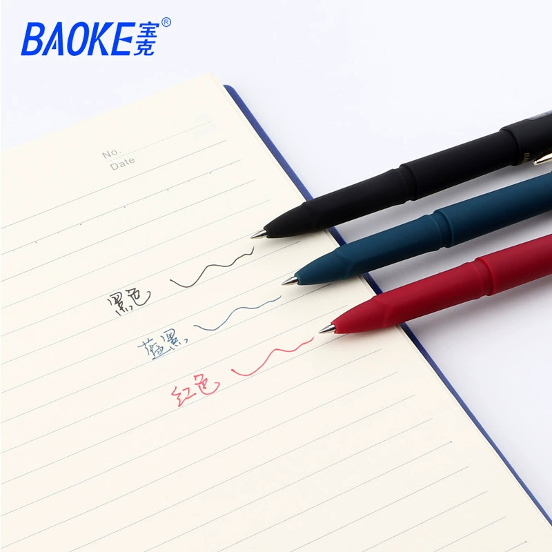 Ручка-роллер Baoke большой ёмкости 0.5/0.7/1.0, гелевый картридж, подпись, крупная заправка, синяя паста