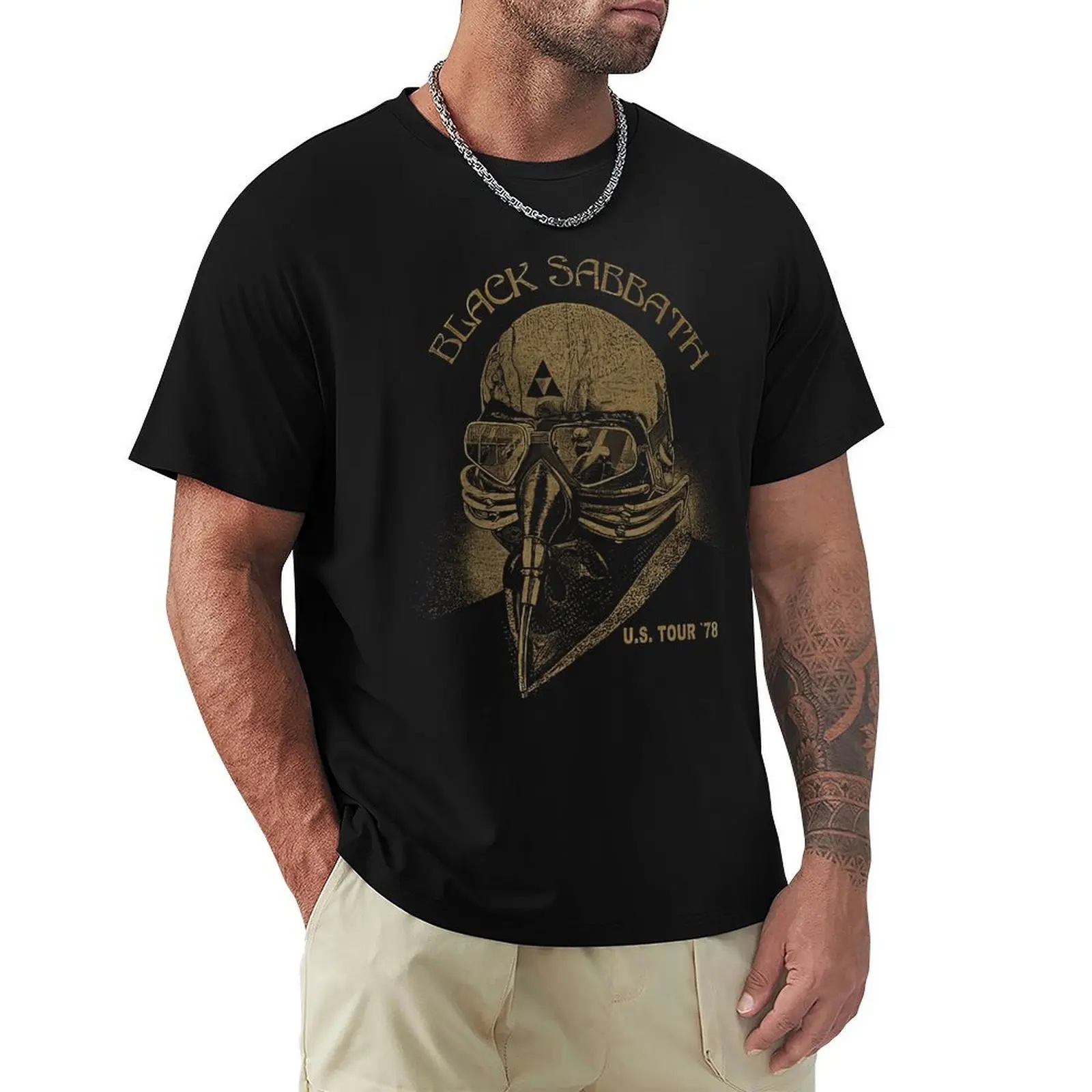 Negro Sabbathe Rock Band Manga corta Estados Unidos Tour Camiseta Hombres y mujeres Algodón Marca Verano Camiseta Top Regalo