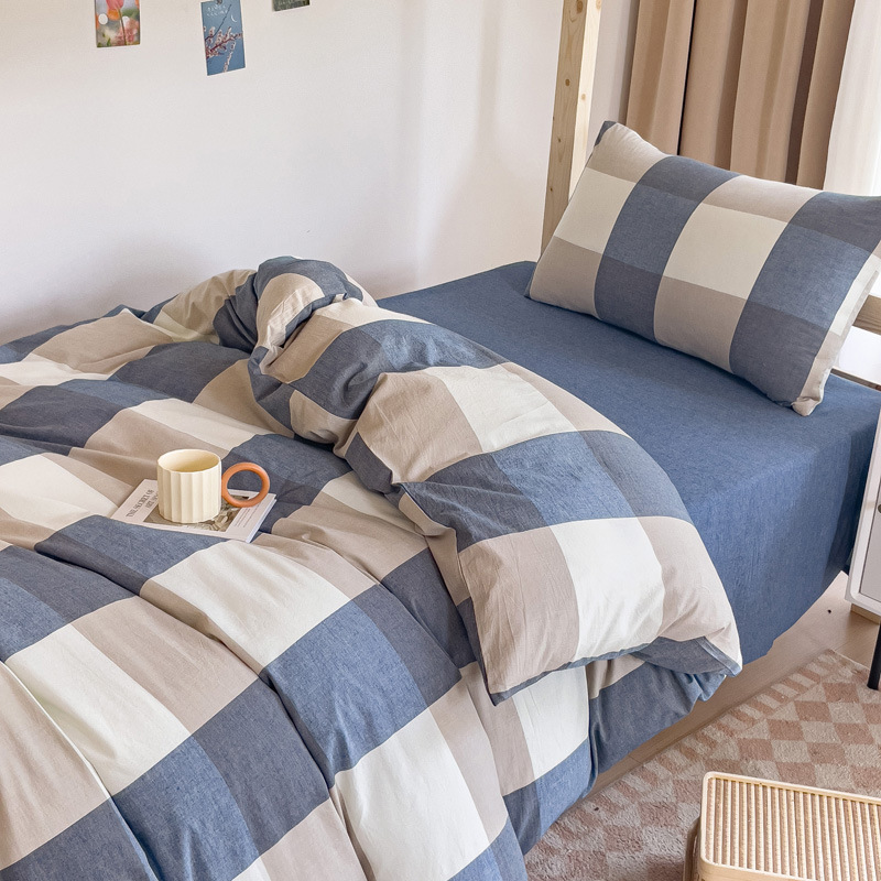 Tejido y lavado con agua Xinjiang algodón estudiantes tres piezas colchón sin aire impreso algodón dormitorio estudiantes piezas necesarias
