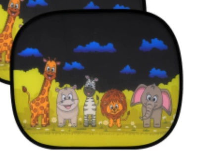 Sun shade Insulation, Static Cling Pvc Sticker - 4436-hippopotamus