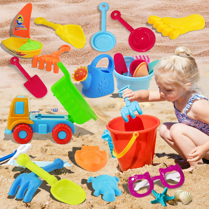 Beach Toy Sand Digging Shovel Bucket Children's Beach Toy Car suit Baby Beach Sand Digging Tools Complete Set