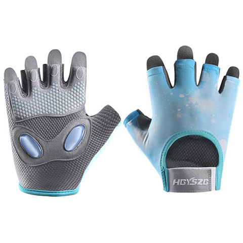 Amazon transfronterizo nuevo guante deportivo de fitness medio dedo ciclismo amortiguador anti-desgaste transpirable anti-deslizante guante anticapullo