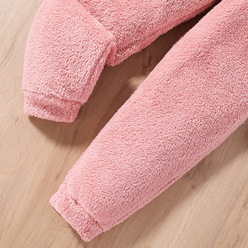 Kinder Frühjahr Neue ärmeln Kapuzenpullover Lange Hosen Plüsch Casual Zwei stück Set für Mädchen_voghion.com