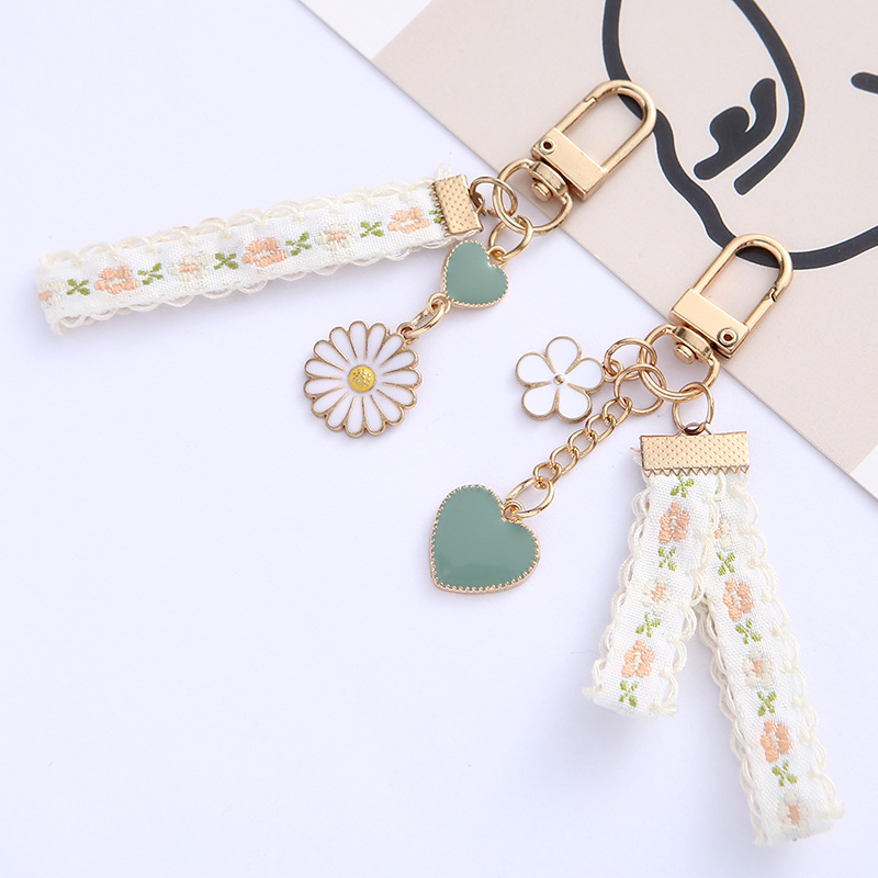 Daily Occasion Sweet Flower Zinc Alloy Women's Keychain 1 Piece