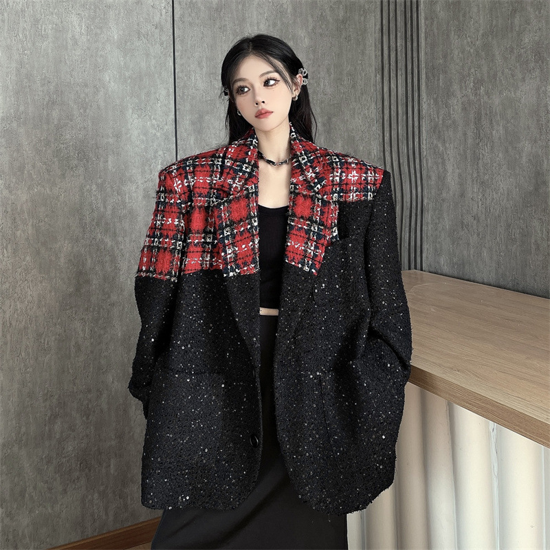 Jacket, woolen suit, high-quality style, Chanel style