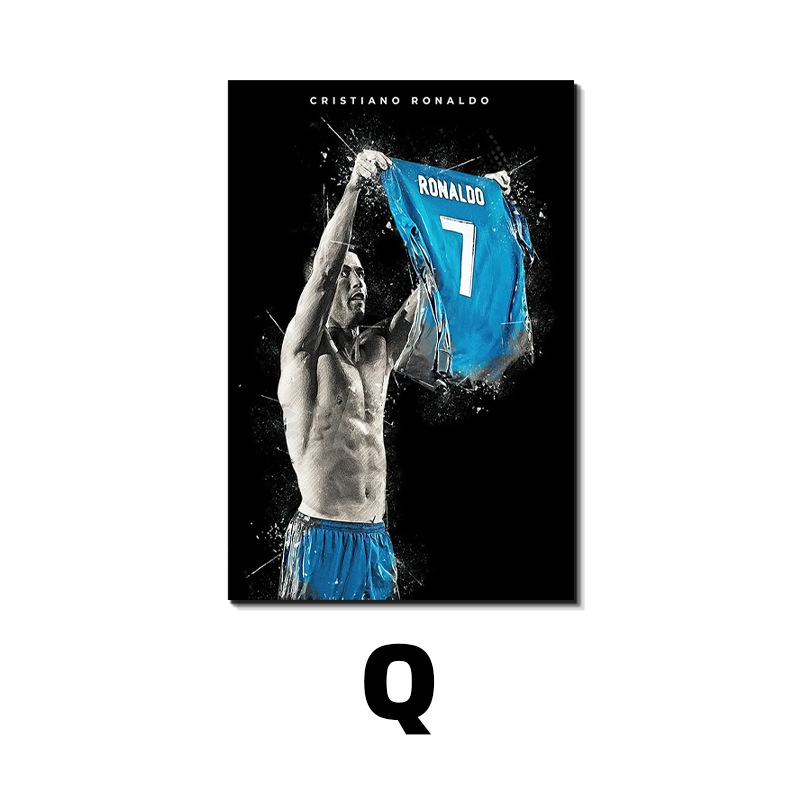 Estrella del fútbol Messi Decoración Pintura Carteles Copa del Mundo Deportistas Sala de estar Dormitorio Paredes Pintura en lienzo Jet