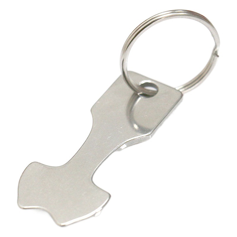 Amazon suministro supermercado extranjero carro anti-perdido etiqueta clave Tarjeta de acero inoxidable de forma especial de metal llavero listado
