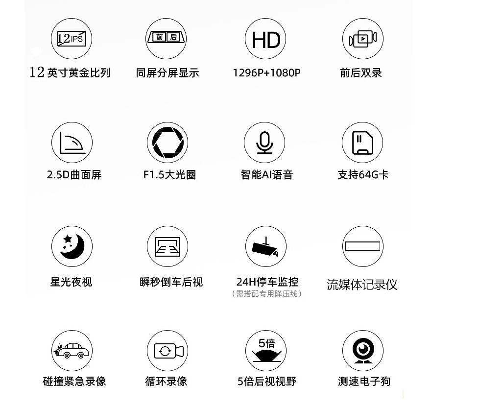 12寸参数功能表