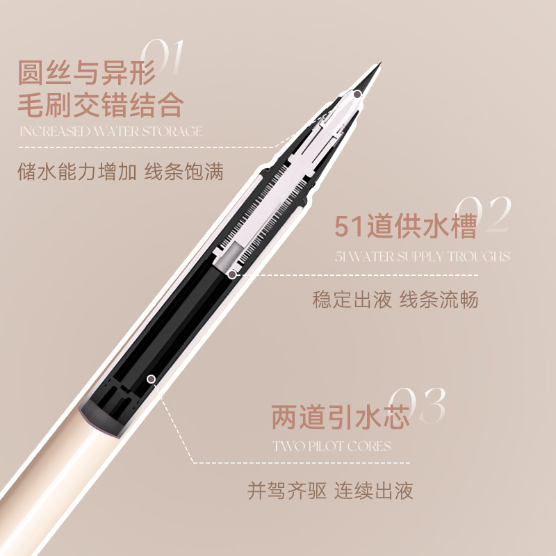 NOVO9034随心绘色眼线液笔极细眼线笔防水不晕染持妆下睫毛新手学|undefined